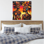 Afrikaanse vrouw canvas kunst (Insitu (Slaapkamer))