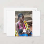 Afrikaanse vrouw en haar baby. briefkaart (Voorkant / Achterkant)