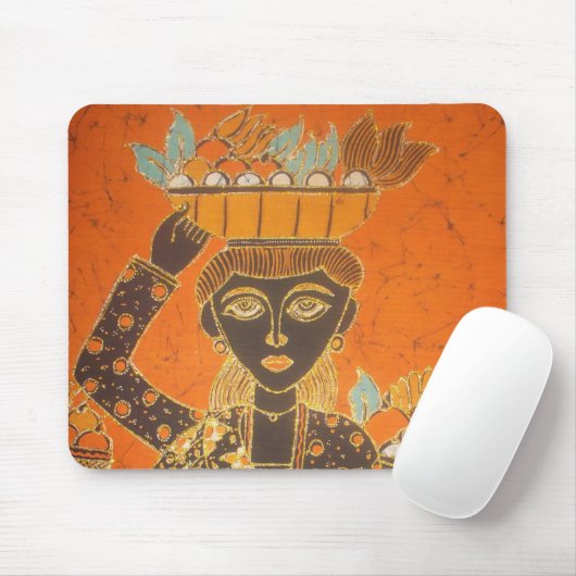 Afrikaanse vrouw met mand art print muismat (Met muis)