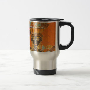 Afrikaanse vrouw met mand art print reisbeker