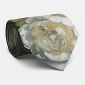 Afrikaanse vrouw met pioenrozen van Frederic Bazil Stropdas (Opgerold)