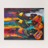 Afrikaanse vrouw puzzel (Horizontaal)