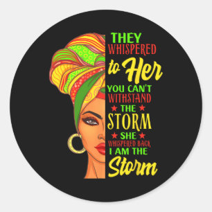 Afrikaanse vrouw uit de Junetetiende zwarte geschi Ronde Sticker