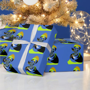 Afrikaanse vrouw Vector Design Art Print Cadeaupapier