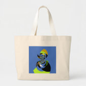 Afrikaanse vrouw Vector Design Art Print Grote Tote Bag (Voorkant)