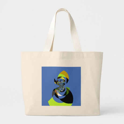 Afrikaanse vrouw Vector Design Art Print Grote Tote Bag (Voorkant)