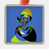 Afrikaanse vrouw Vector Design Art Print Metalen Ornament (Voorkant)