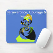 Afrikaanse vrouw Vector Design Art Print Muismat (Met muis)