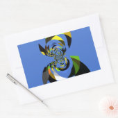 Afrikaanse vrouw Vector Design Art Print Rechthoekige Sticker (Envelop)