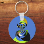 Afrikaanse vrouw Vector Design Art Print Sleutelhanger (Voorkant)