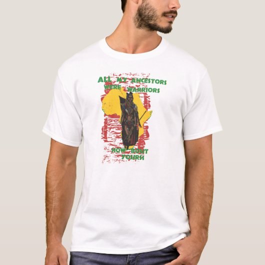 Afrikaanse vrouwelijke arrior t-shirt (Voorkant)