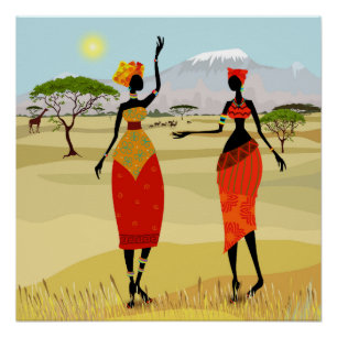 Afrikaanse vrouwen achtergrond perfect poster