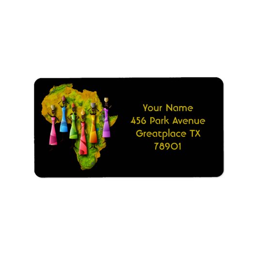 Afrikaanse vrouwen in kleurrijke jurken op Afrikaa Etiket (Voorkant)