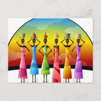 Afrikaanse vrouwen met potloden op hun hoofd