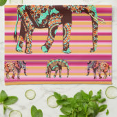 Afrikaanse vrouwen olifant keuken handdoek (Gevouwen)