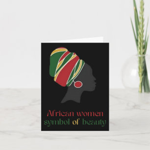 Afrikaanse vrouwen symbool van schoonheid Sticker Kaart