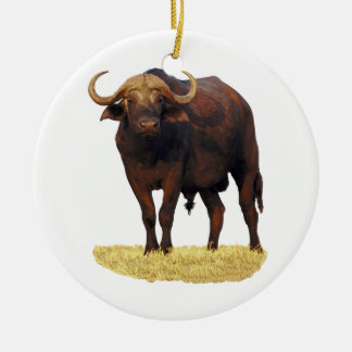 Afrikaanse waterbuffel keramisch ornament