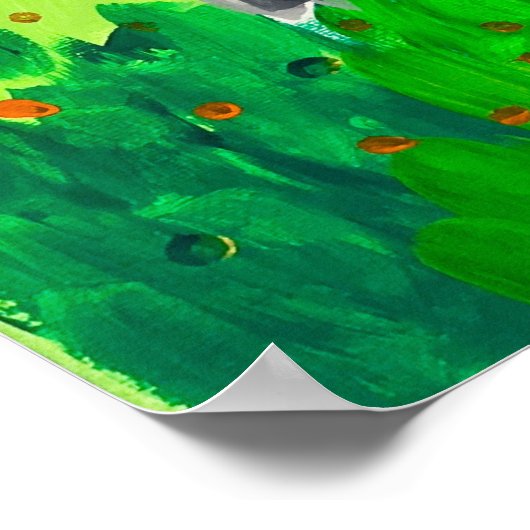 Afrikaanse waterverf poster van olifanten (Hoek)