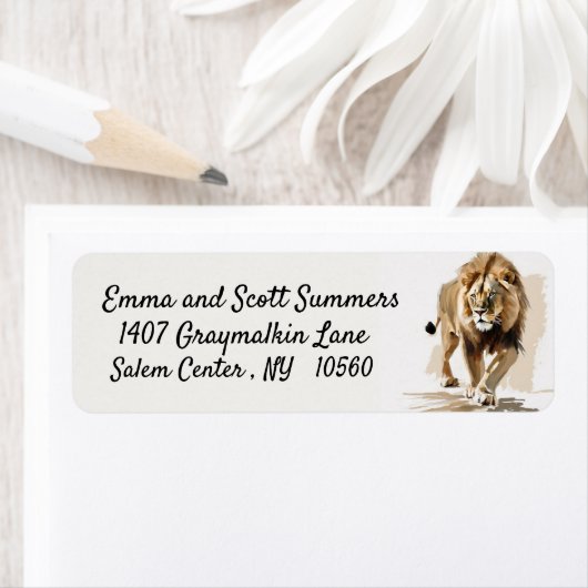 Afrikaanse Waterverf van levende dieren Etiket (Insitu)