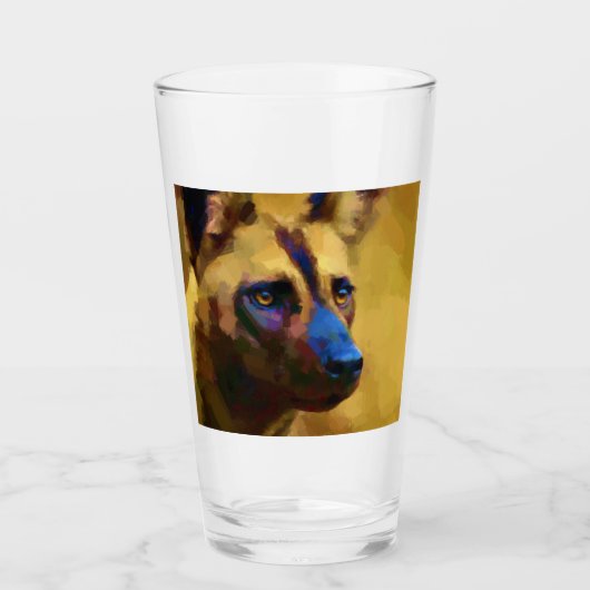 Afrikaanse Wild Dog Glas (Voorkant)
