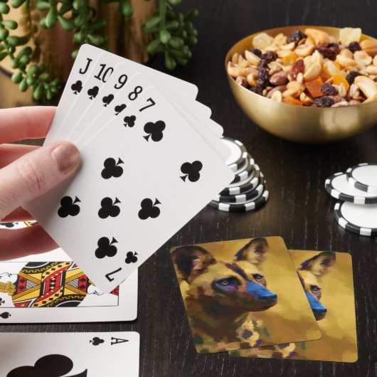 Afrikaanse Wild Dog Pokerkaarten (Insitu)