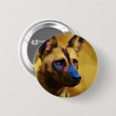 Afrikaanse Wild Dog Ronde Button 5,7 Cm (Voorkant /achterkant)