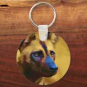 Afrikaanse Wild Dog Sleutelhanger (Voorkant)