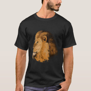Afrikaanse wilde dier gedetailleerde manen leeuw t-shirt