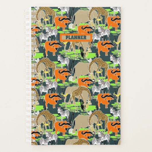 Afrikaanse wilde dieren planner (Voorkant)