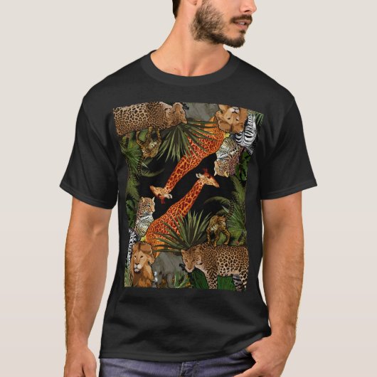 Afrikaanse wilde dieren T-Shirt (Voorkant)