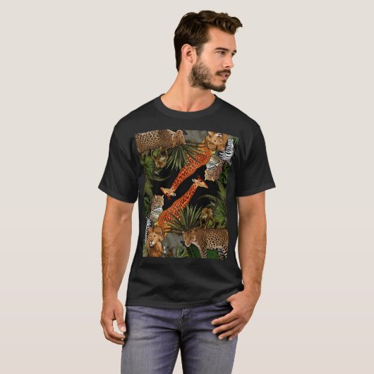 Afrikaanse wilde dieren T-Shirt (Voorkant volledig)