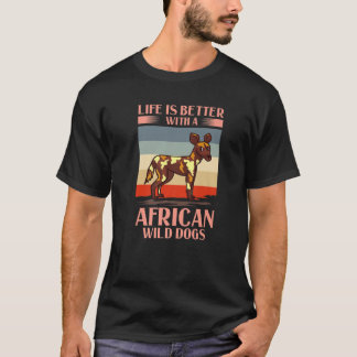 Afrikaanse Wilde Dog Gift African Painted Dog Pup T-shirt