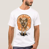 Afrikaanse wilde hond geschilderde hond t-shirt (Voorkant)