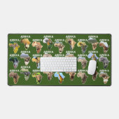 Afrikaanse Wildlife Continent Collage Bureaumat (Keyboard & Muis)