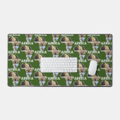 Afrikaanse Wildlife Continent Collage Bureaumat (Keyboard & Muis)