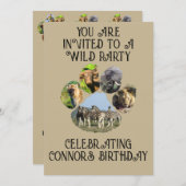 Afrikaanse Wildlife Pawprint Collage aangepaste te Kaart (Voorkant / Achterkant)