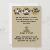 Afrikaanse Wildlife Pawprint Collage aangepaste te
