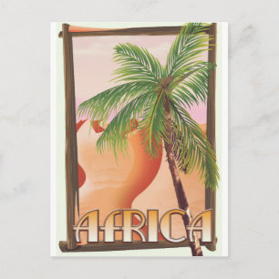Afrikaanse woestijn reisposter briefkaart