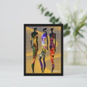 Afrikaanse woestijnbloemen briefkaart (Staand voorkant)