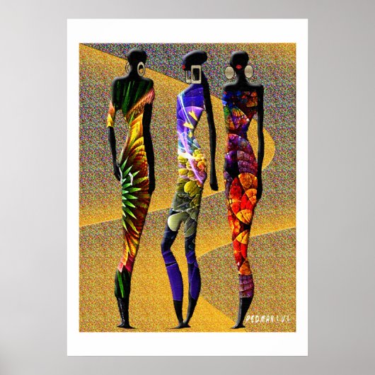 Afrikaanse woestijnbloemen poster (Voorkant)