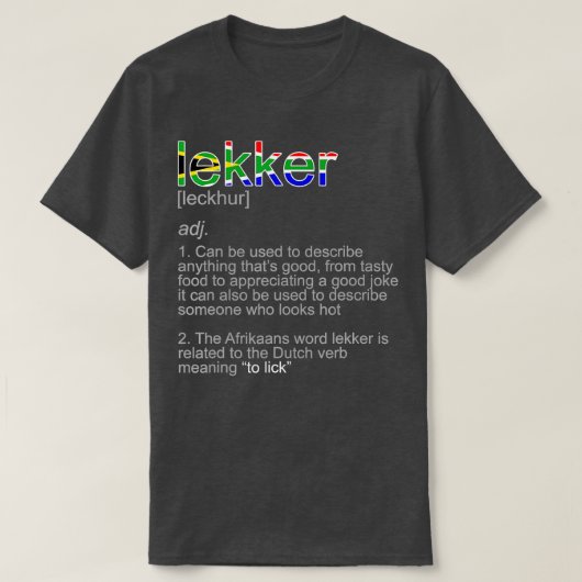 Afrikaanse woorddefinitie voor Zuid-Afrika T-shirt (Design voorkant)