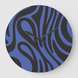 Afrikaanse zebra-effect klok.Natuurlijk en minimal Grote Klok