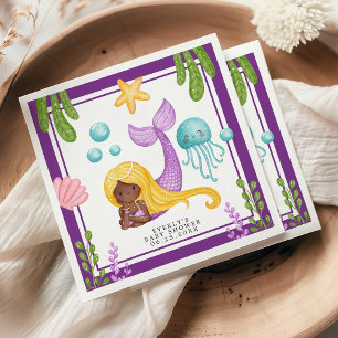 Afrikaanse Zeemeermin Oceaan Baby Shower Servetjes Servet