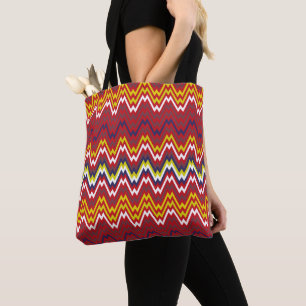 Afrikaanse Zigzag Chevron Weave Striped Pattern Draagtas