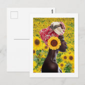 Afrikaanse zonnebloem briefkaart (Voorkant / Achterkant)