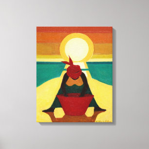 Afrikaanse zonsondergang 2009 canvas afdruk