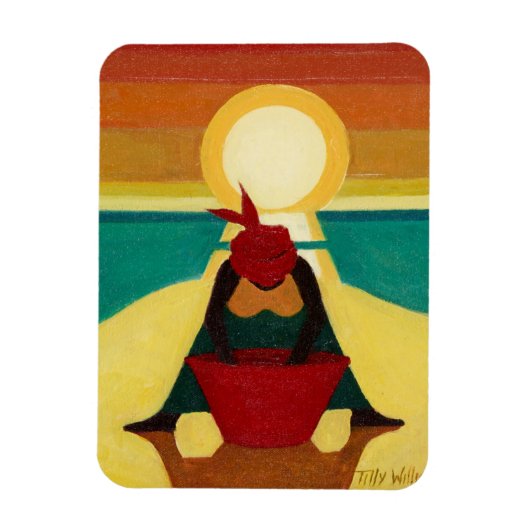 Afrikaanse zonsondergang 2009 magneet (Verticaal)