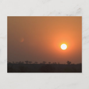 Afrikaanse zonsondergang briefkaart