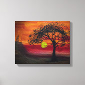 Afrikaanse zonsondergang canvas afdruk (Voorkant)