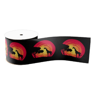 Afrikaanse zonsondergang grosgrain lint